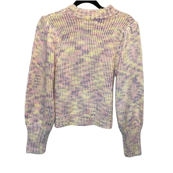 All in Favor Pastel Marled Knit Sweater Pink Purple Yellow Small NWT New - Picture 7 of 7